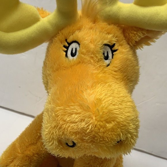 Dr Seuss Kohls Cares THIDWICK THE BIG-HEARTED MOOSE Stuffed Plush Orange Blue - Picture 1 of 7